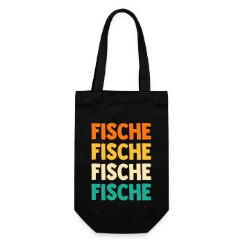 Aquarium Aquaristik Fische - Geschenkbeutel für Flaschen - Schwarz - Vorne