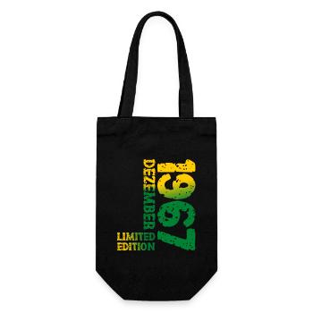 1967 December Limited Edition 56th Birthday Decoration - Gift Bag for Bottles - black - Front