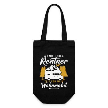 Endlich rentner zeit für mein wohnmobil - Geschenkbeutel für Flaschen - Schwarz - Vorne