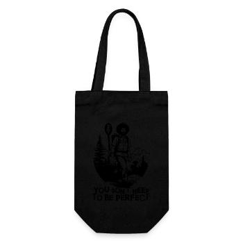 Nature Painter Man : Vous n’avez pas besoin d’être parfait - Sac à bouteille - noir - Devant