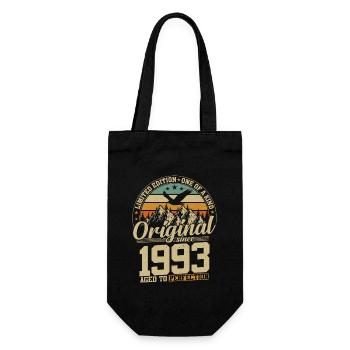 Vintage 1993 - Zeitlose Eleganz - Geschenkbeutel für Flaschen - Schwarz - Vorne