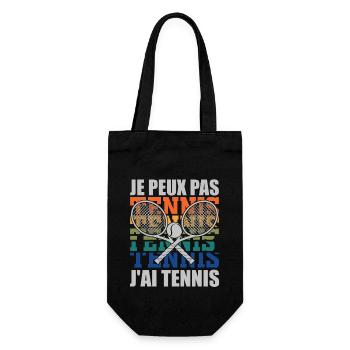 Je Peux Pas J'ai Tennis Idée Cadeau Drôle Homme - Sac à bouteille - noir - Devant
