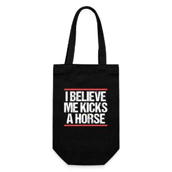 Je crois que je donne un coup de pied à un cheval Denglisch - Sac à bouteille - noir - Devant