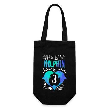 Dauphin 3ème anniversaire ce petit - Sac à bouteille - noir - Devant