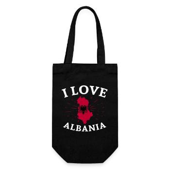 Albanian Flag Albanian Eagle Shqiponja - Gift Bag for Bottles - black - Front