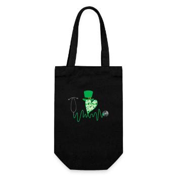 Stéthoscope de la Saint-Patrick de l’infirmière - Sac à bouteille - noir - Devant