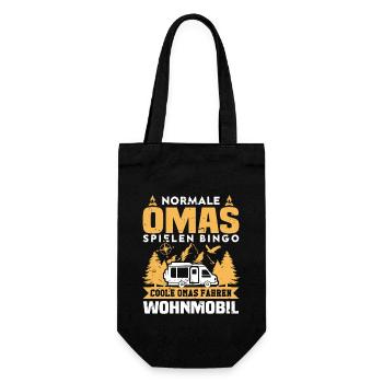 Normale Omas Spielen Bingo Coole Omas Fahren - Geschenkbeutel für Flaschen - Schwarz - Vorne