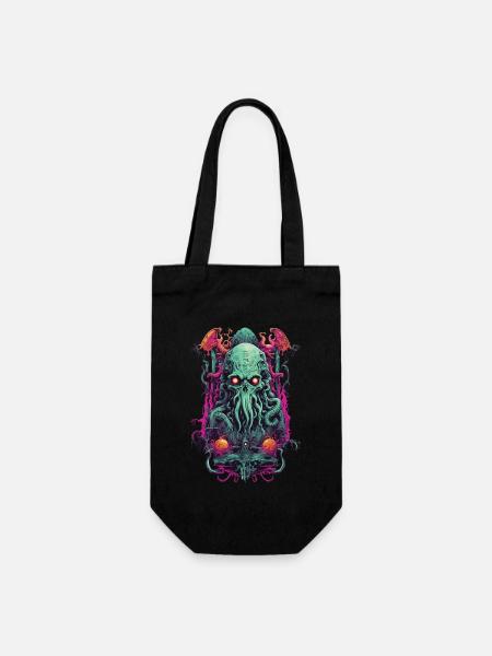Gothique Cthulhu démon Halloween monstre Design - Sac à bouteille - noir