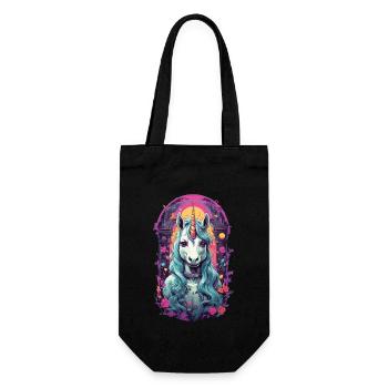 Pastel Gothic Kawaii Unicorn Streetwear Design - Gift Bag for Bottles - black - Front