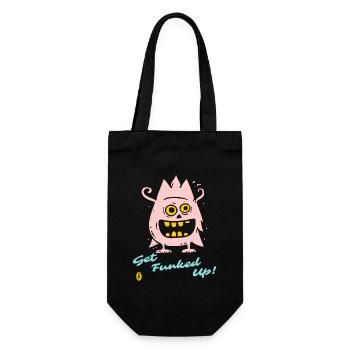 Get Funked Up : Monstre fou rose - Sac à bouteille - noir - Devant