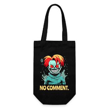 No comment, says the evil clown - Gift Bag for Bottles - black - Front