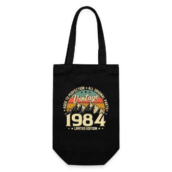 Vintage 1984 Cadeau d’anniversaire Style rétro - Sac à bouteille - noir - Devant