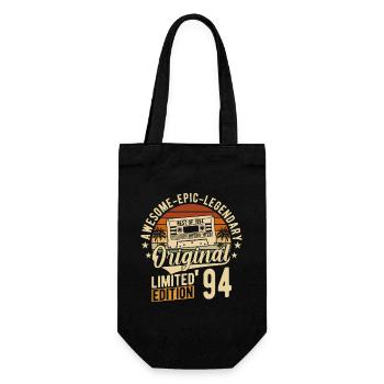 Vintage 1994 - Zeitlose Eleganz - Geschenkbeutel für Flaschen - Schwarz - Vorne