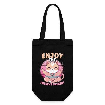 Yoga Mindfulness Practic Meditation Manifestation - Geschenkbeutel für Flaschen - Schwarz - Vorne