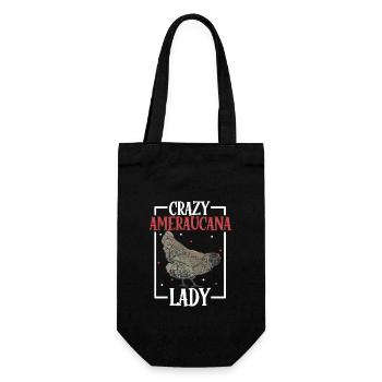 Crazy Ameraucana Lady - Ameraucana - Gift Bag for Bottles - black - Front