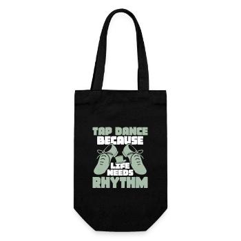 Tap Dance Because Life Needs Rhythm Tap Dancing Ta - Geschenkbeutel für Flaschen - Schwarz - Vorne