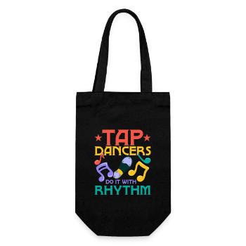 Tap Dancers Do It With Rhythm Tap Dancing Tap Danc - Geschenkbeutel für Flaschen - Schwarz - Vorne
