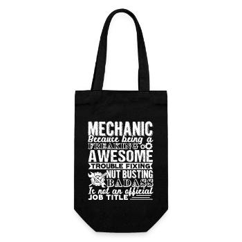 Mechanic Mechanic Job Title - Gift Bag for Bottles - black - Front