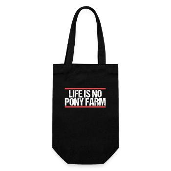La vie n’est pas à la ferme des poneys Denglish - Sac à bouteille - noir - Devant