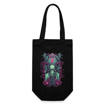 Gothic Ghoul Demon Halloween Monster Design - Gift Bag for Bottles - black - Front