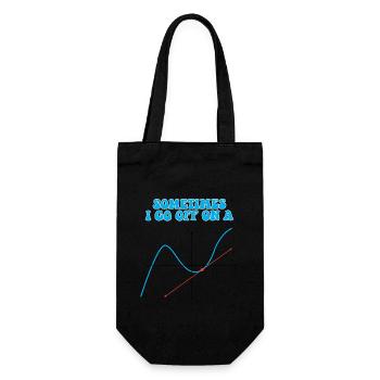 Sometimes I Go Off On A Tangent Math Pun - Gift Bag for Bottles - black - Front