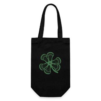 Lacrosse Shamrock Funny St Patricks - Gift Bag for Bottles - black - Front