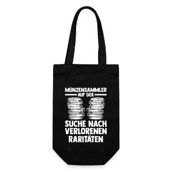 Numismatik Münzensammlung Münzensammler - Geschenkbeutel für Flaschen - Schwarz - Vorne