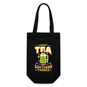 Sweet Tea And Southern Things Southern Food Lover - Geschenkbeutel für Flaschen - Schwarz - Vorne