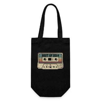 Vintage 2014 Cadeau Anniversaire Rétro Cassette - Sac à bouteille - noir - Devant