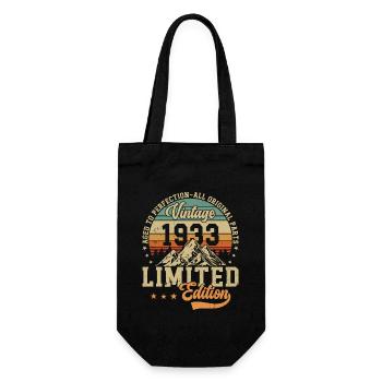 1933 Vintage Birthday - Gift Bag for Bottles - black - Front
