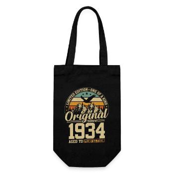 Élégant 1934 - intemporel 90e cadeau d’anniversaire - Sac à bouteille - noir - Devant