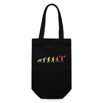 Weightlifting Retro Body Building Evolution fitnes - Gift Bag for Bottles - black - Front