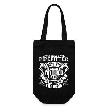 Pipefitter Pipefitter I Stop When I'm Done - Gift Bag for Bottles - black - Front