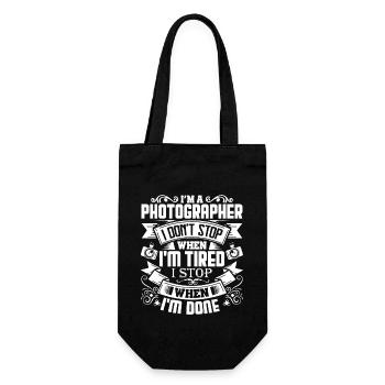 Photographer I Stop When I'm Done - Gift Bag for Bottles - black - Front