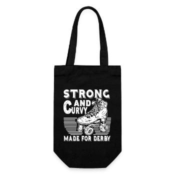 Strong And Curvy Made For Roller Derby - Gift Bag for Bottles - black - Front