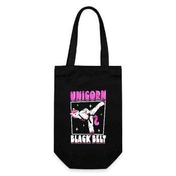 Licorne avec ceinture noire - Hapkido - Sac à bouteille - noir - Devant