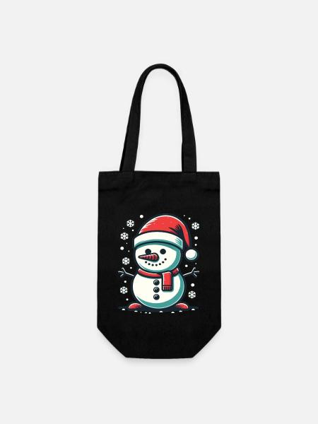 Schneemann Dabbing Schneemann Dab Schneemänner - Geschenkbeutel für Flaschen - Schwarz