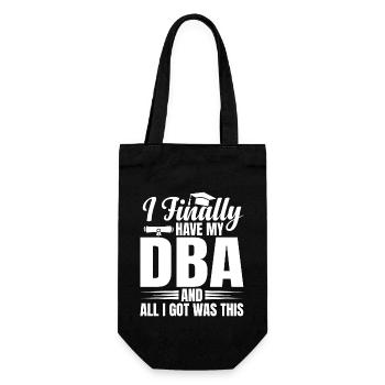 DBA Degree DBA Degree Doctor Of Business - Gift Bag for Bottles - black - Front