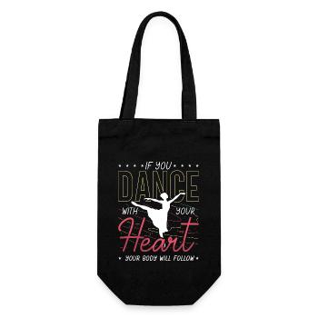 Dance Moves If You Dance With Your Heart Dancing - Geschenkbeutel für Flaschen - Schwarz - Vorne