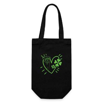 Carlin irlandais face Shamrock Shamrock - Sac à bouteille - noir - Devant