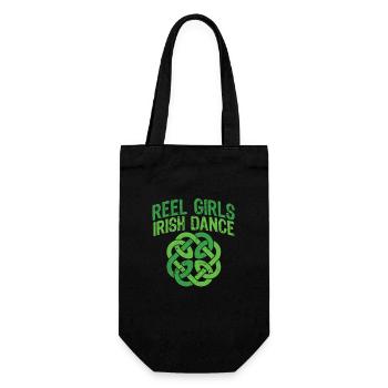 Reel Girls Irischer Tanz Lustig St Patricks Day - Geschenkbeutel für Flaschen - Schwarz - Vorne