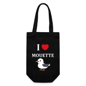 J'aime les mouettes - Sac à bouteille - noir - Devant