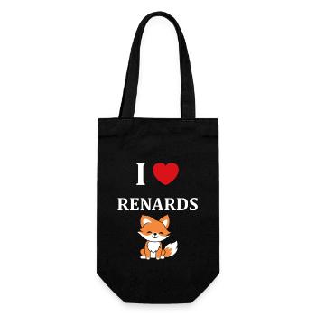 J'aime les renards - Sac à bouteille - noir - Devant