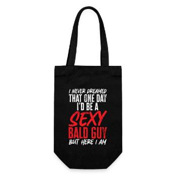 Bald Head Baldness Beard Bald Head - Gift Bag for Bottles - black - Front