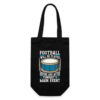 Drumline Football Will Be Played Before Drumming - Gift Bag for Bottles - black - Front