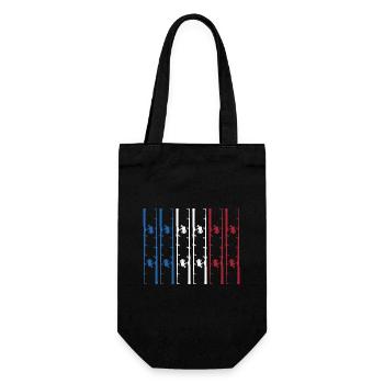 Canne à pêche avec drapeau français - Sac à bouteille - noir - Devant
