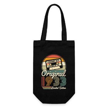 Anniversaire rétro 1933 - Sac à bouteille - noir - Devant