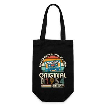 Vintage 1954 - Legendary 70th Birthday - Gift Bag for Bottles - black - Front