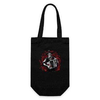 Accordion Musician Accordion Player Skeleton - Gift Bag for Bottles - black - Front