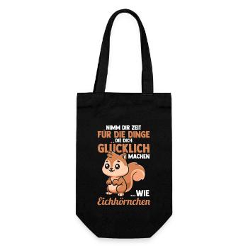 Eichhörnchen - Geschenkbeutel für Flaschen - Schwarz - Vorne